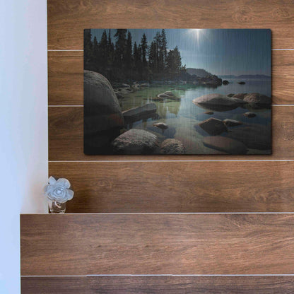 Luxe Metal Art 'Heaven Over Tahoe' by Natalie Mikaels, Metal Wall Art,16x12