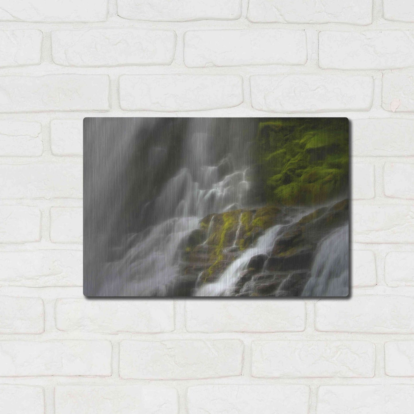 Luxe Metal Art 'Glowing Mist' by Natalie Mikaels, Metal Wall Art,16x12