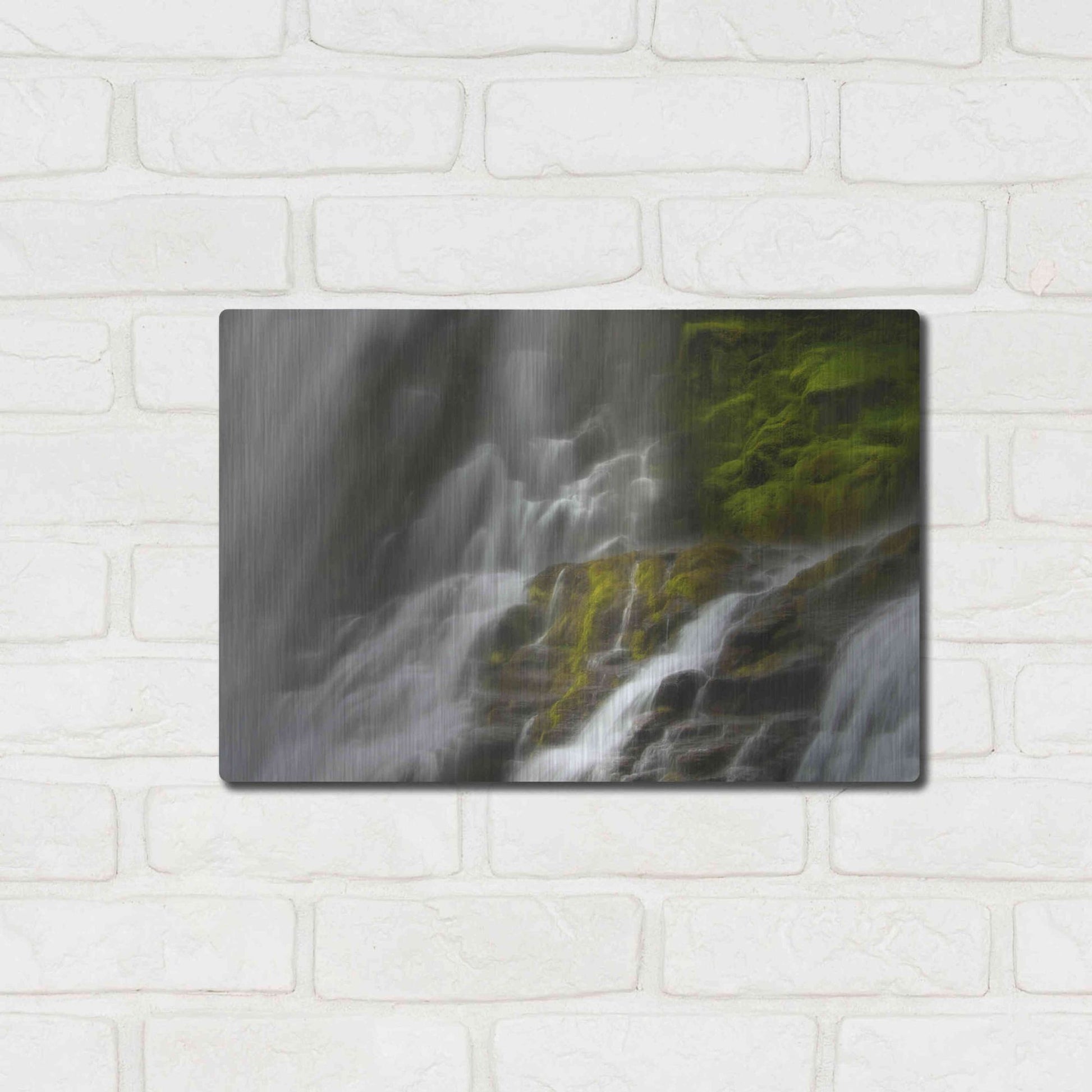 Luxe Metal Art 'Glowing Mist' by Natalie Mikaels, Metal Wall Art,16x12