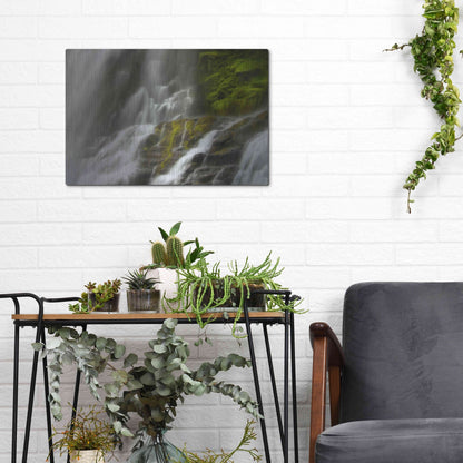 Luxe Metal Art 'Glowing Mist' by Natalie Mikaels, Metal Wall Art,16x12