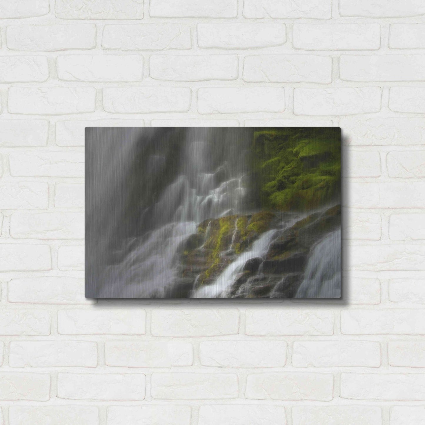 Luxe Metal Art 'Glowing Mist' by Natalie Mikaels, Metal Wall Art,24x16