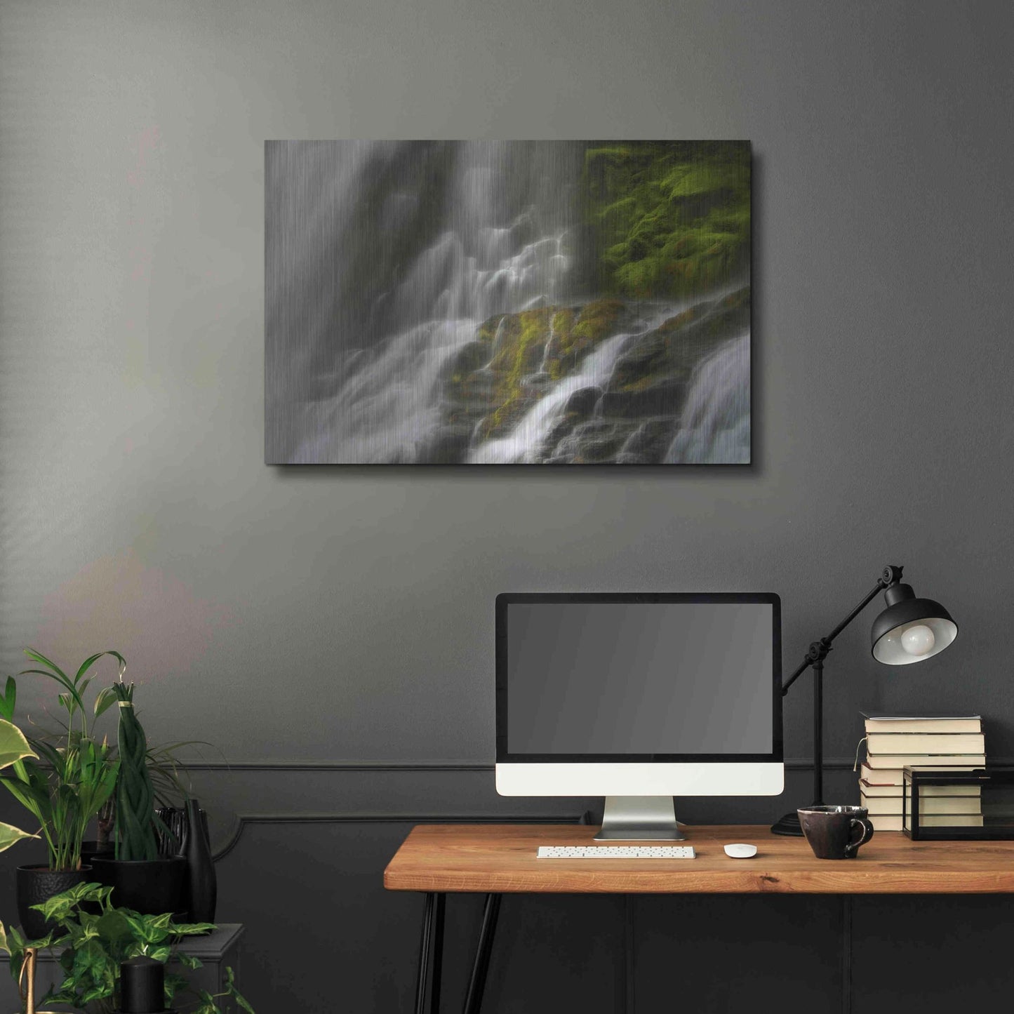 Luxe Metal Art 'Glowing Mist' by Natalie Mikaels, Metal Wall Art,36x24