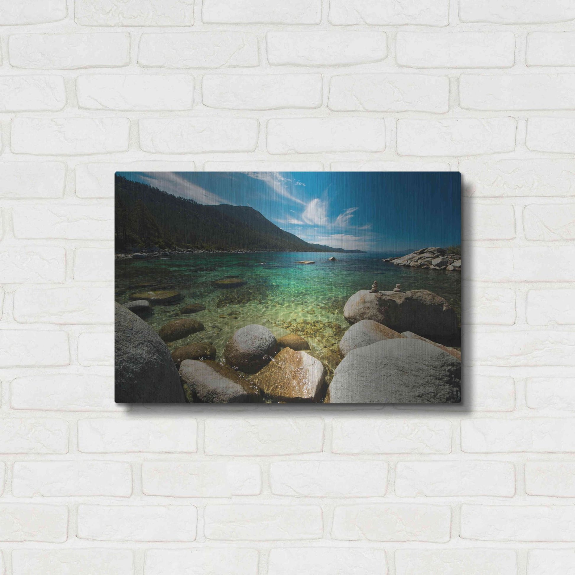 Luxe Metal Art 'Center Light' by Natalie Mikaels, Metal Wall Art,24x16