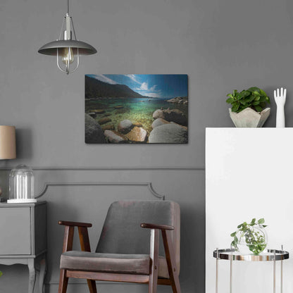 Luxe Metal Art 'Center Light' by Natalie Mikaels, Metal Wall Art,24x16