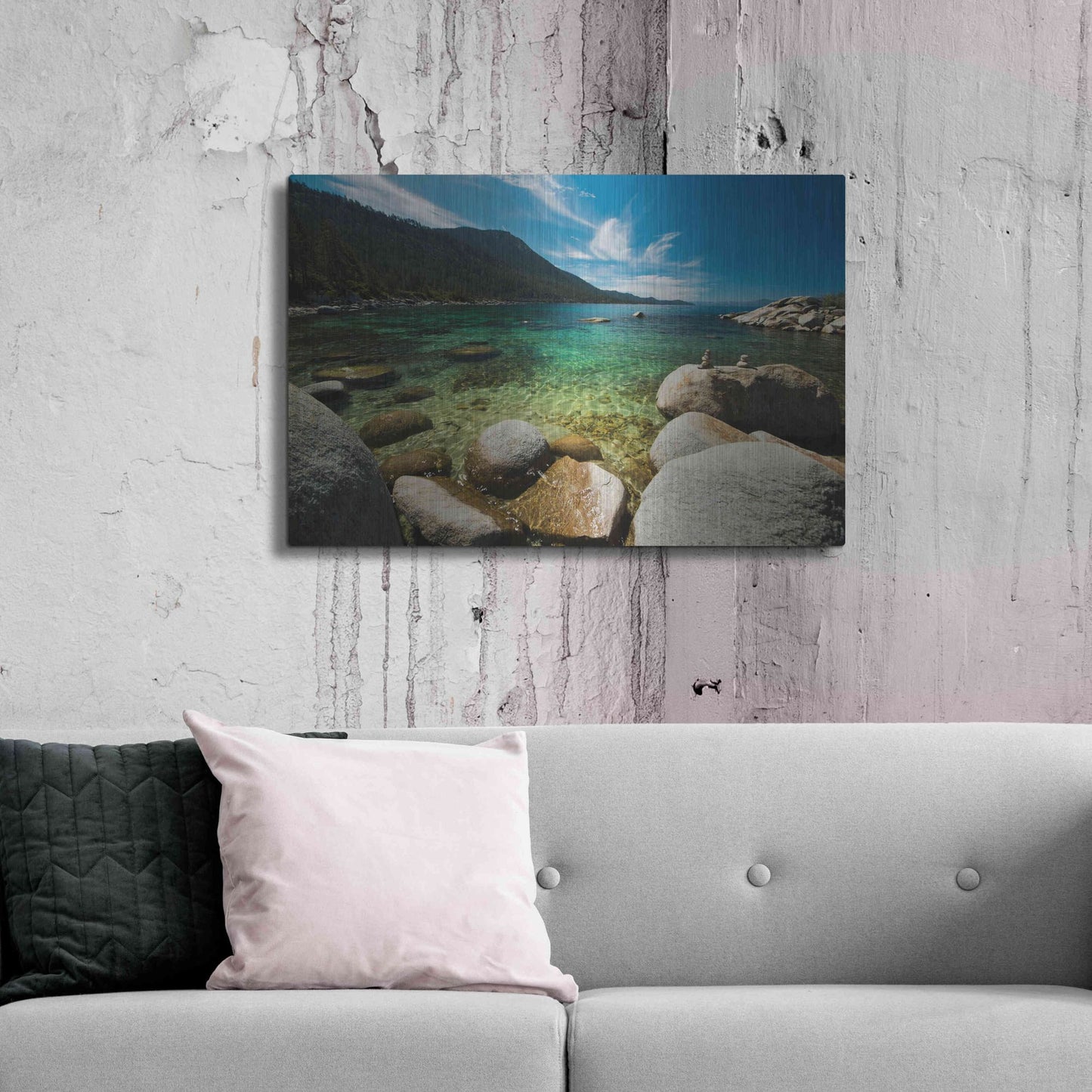 Luxe Metal Art 'Center Light' by Natalie Mikaels, Metal Wall Art,36x24