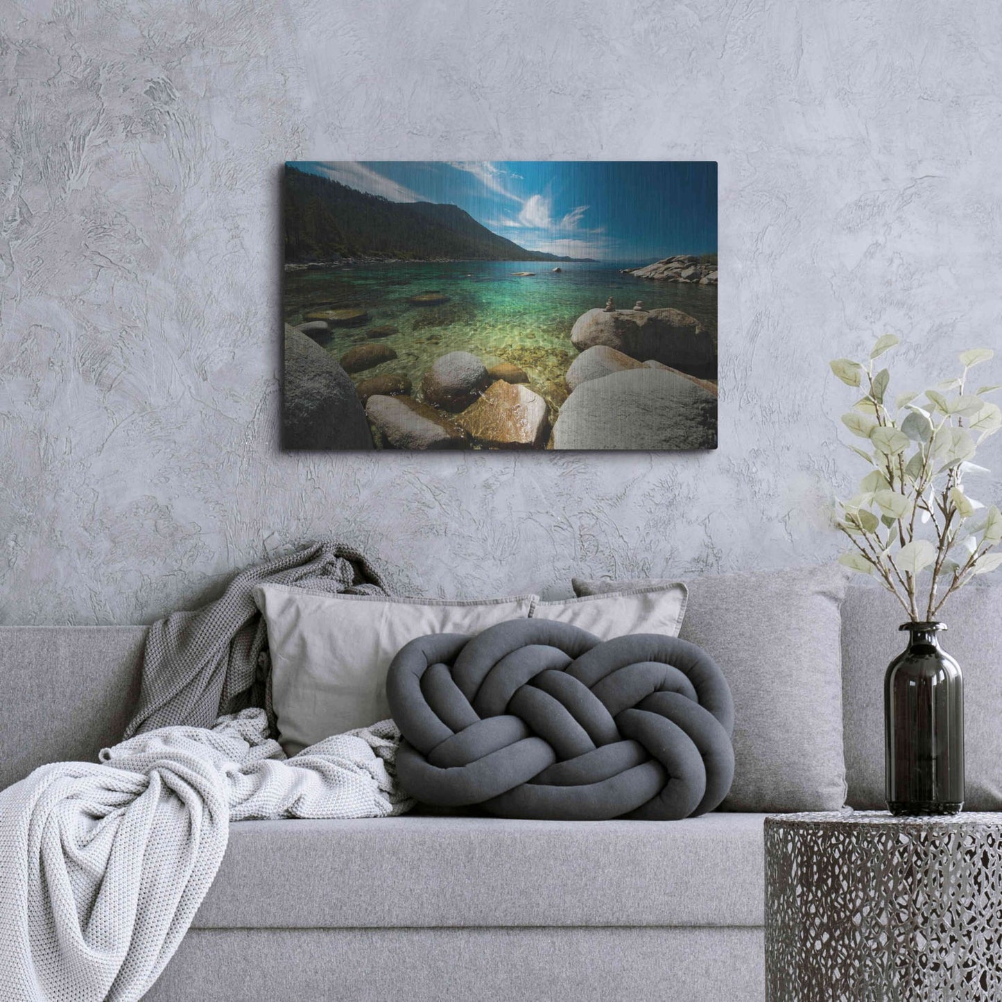 Luxe Metal Art 'Center Light' by Natalie Mikaels, Metal Wall Art,36x24