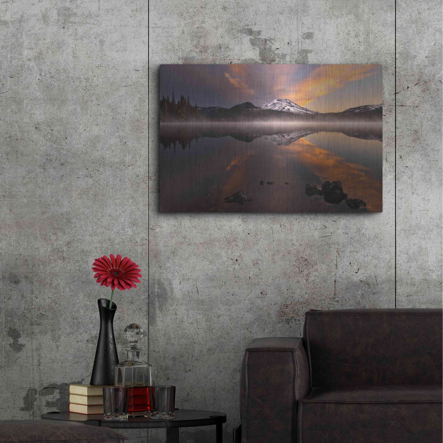 Luxe Metal Art 'Awaken' by Natalie Mikaels, Metal Wall Art,36x24