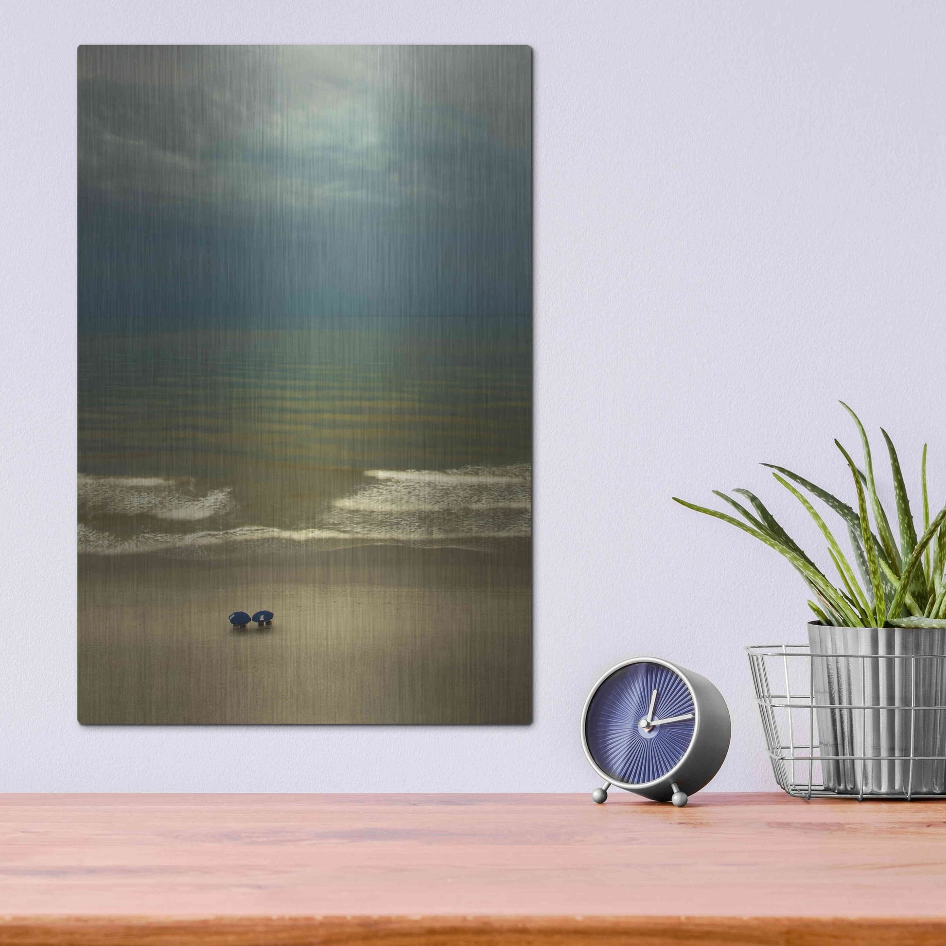 Luxe Metal Art 'After The Storm' by Natalie Mikaels, Metal Wall Art,12x16