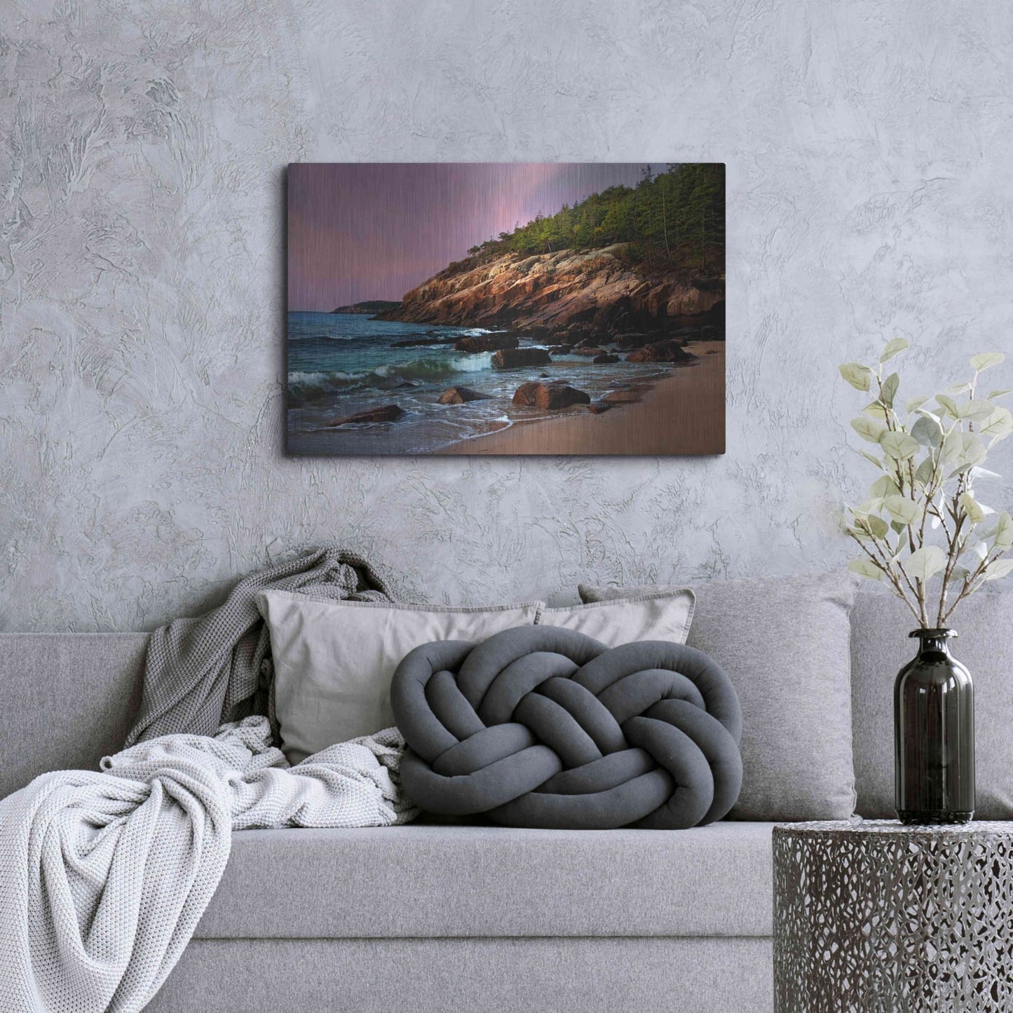 Luxe Metal Art 'Acadia Magic' by Natalie Mikaels, Metal Wall Art,36x24