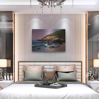 Luxe Metal Art 'Acadia Magic' by Natalie Mikaels, Metal Wall Art,36x24