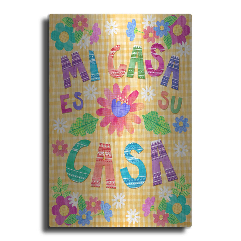 'Mi Casa Es Su Casa' by Hello Angel – Metal Wall Art