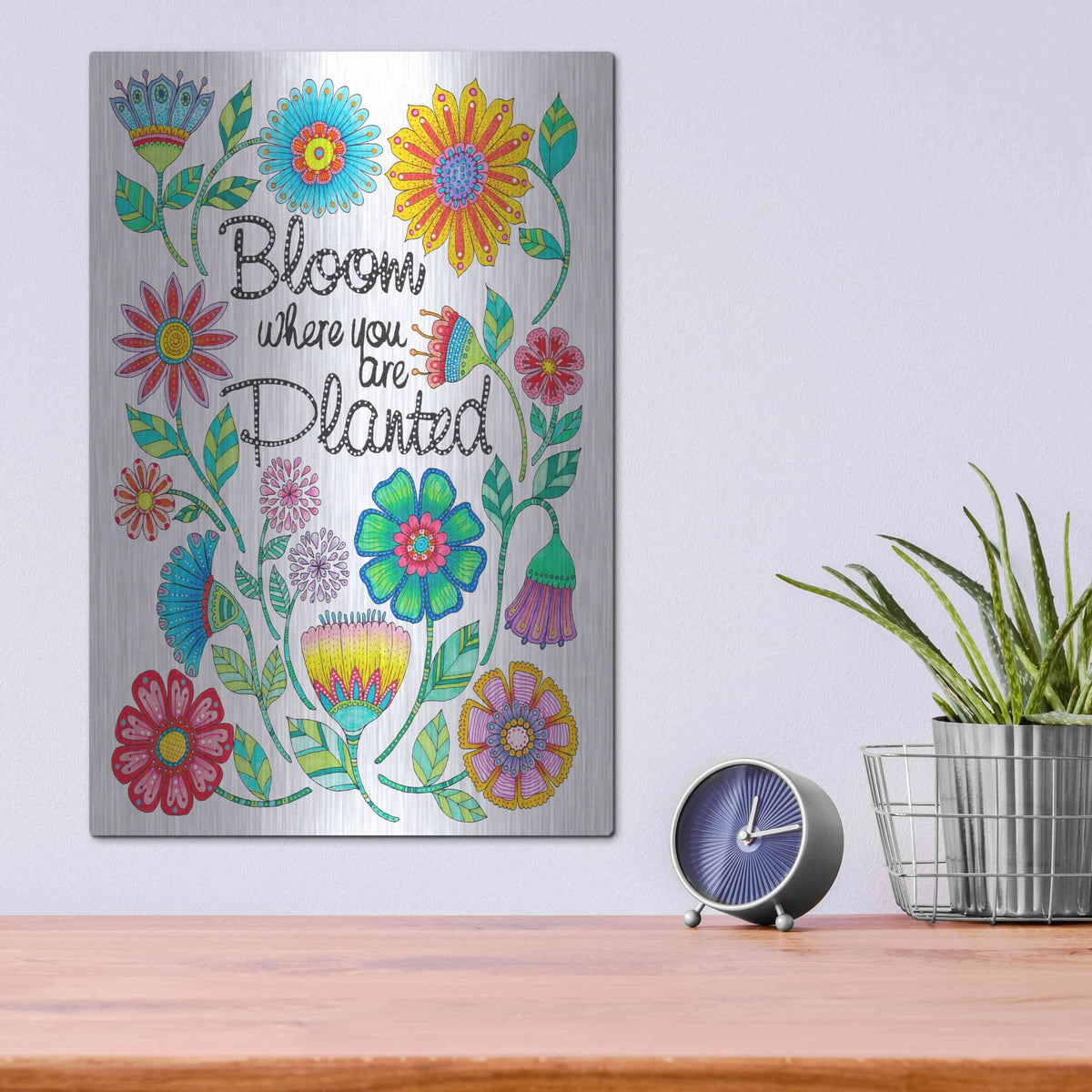 'Big Beautiful Blossoms 9' by Hello Angel – Metal Wall Art, 12x16 room view