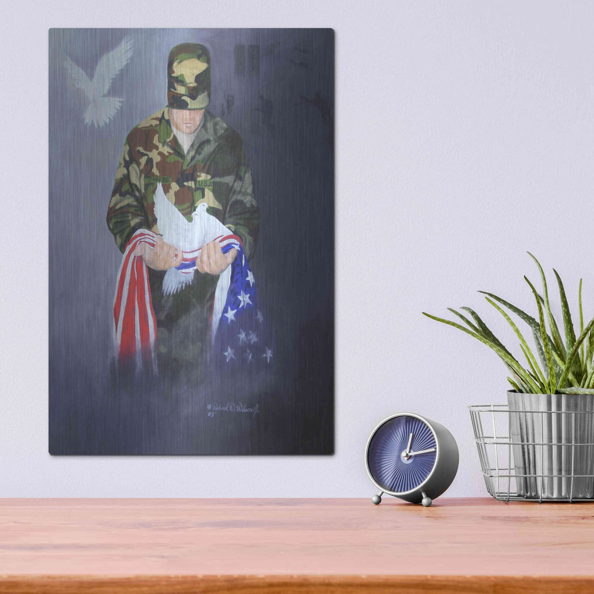 'A Prayer for Peace' by GraphINC – Metal Wall Art, 12x16 room view