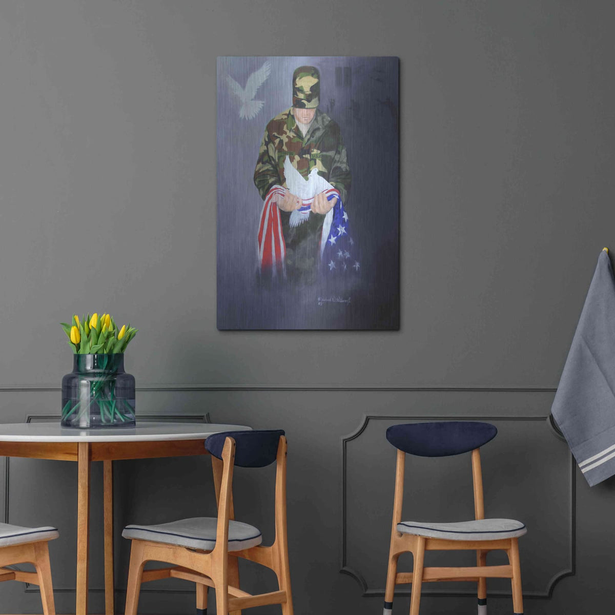 'A Prayer for Peace' by GraphINC – Metal Wall Art, 24x36 room view