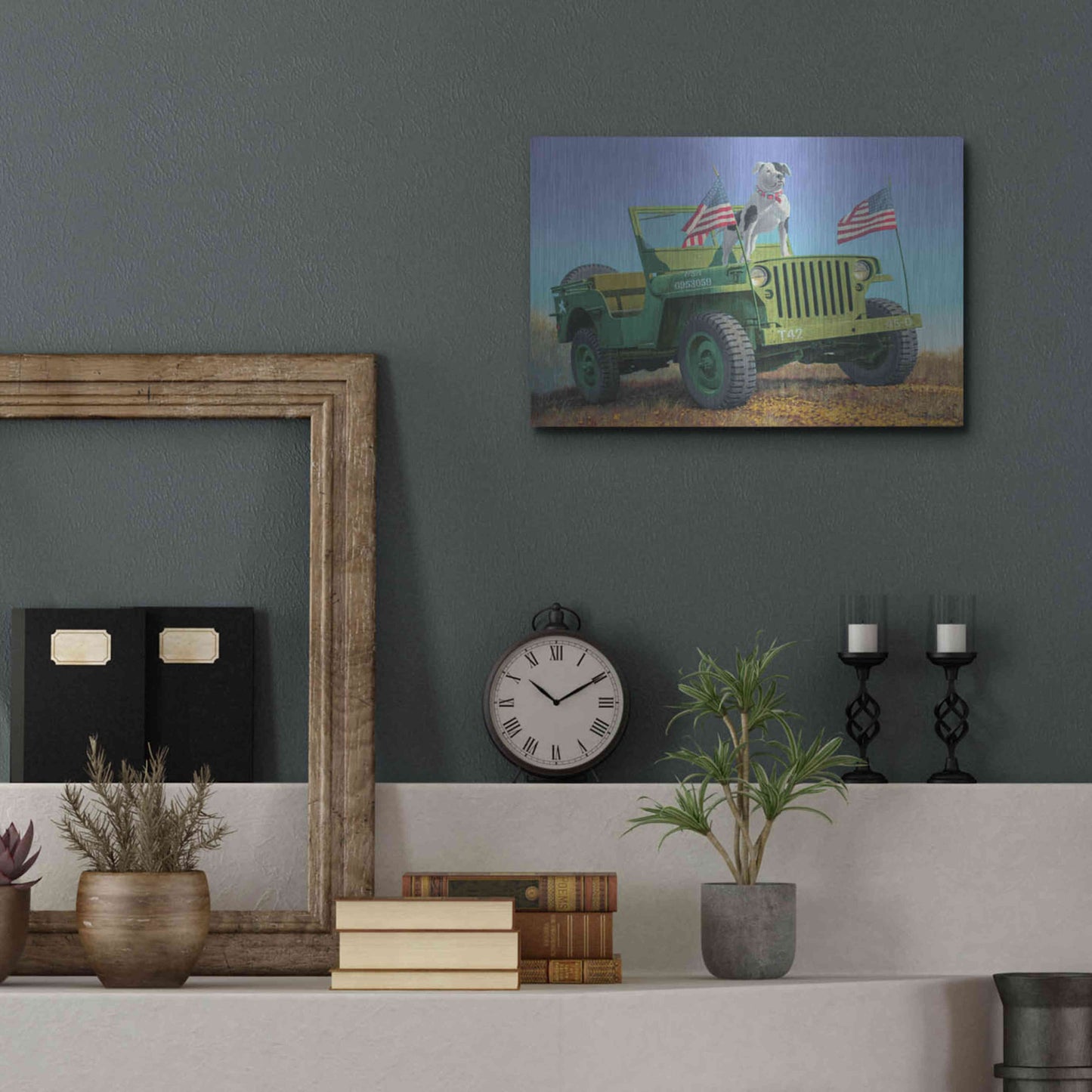 Luxe Metal Art 'The Veteran' by Richard Courtney, Metal Wall Art,16x12