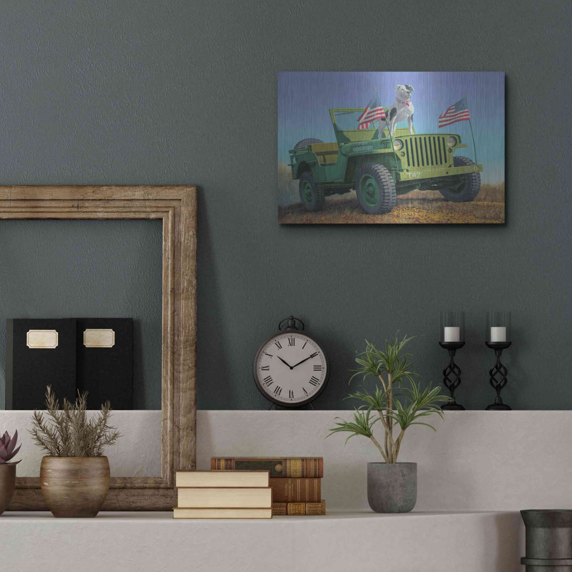 Luxe Metal Art 'The Veteran' by Richard Courtney, Metal Wall Art,16x12