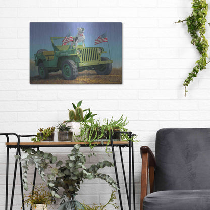 Luxe Metal Art 'The Veteran' by Richard Courtney, Metal Wall Art,16x12