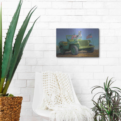 Luxe Metal Art 'The Veteran' by Richard Courtney, Metal Wall Art,16x12