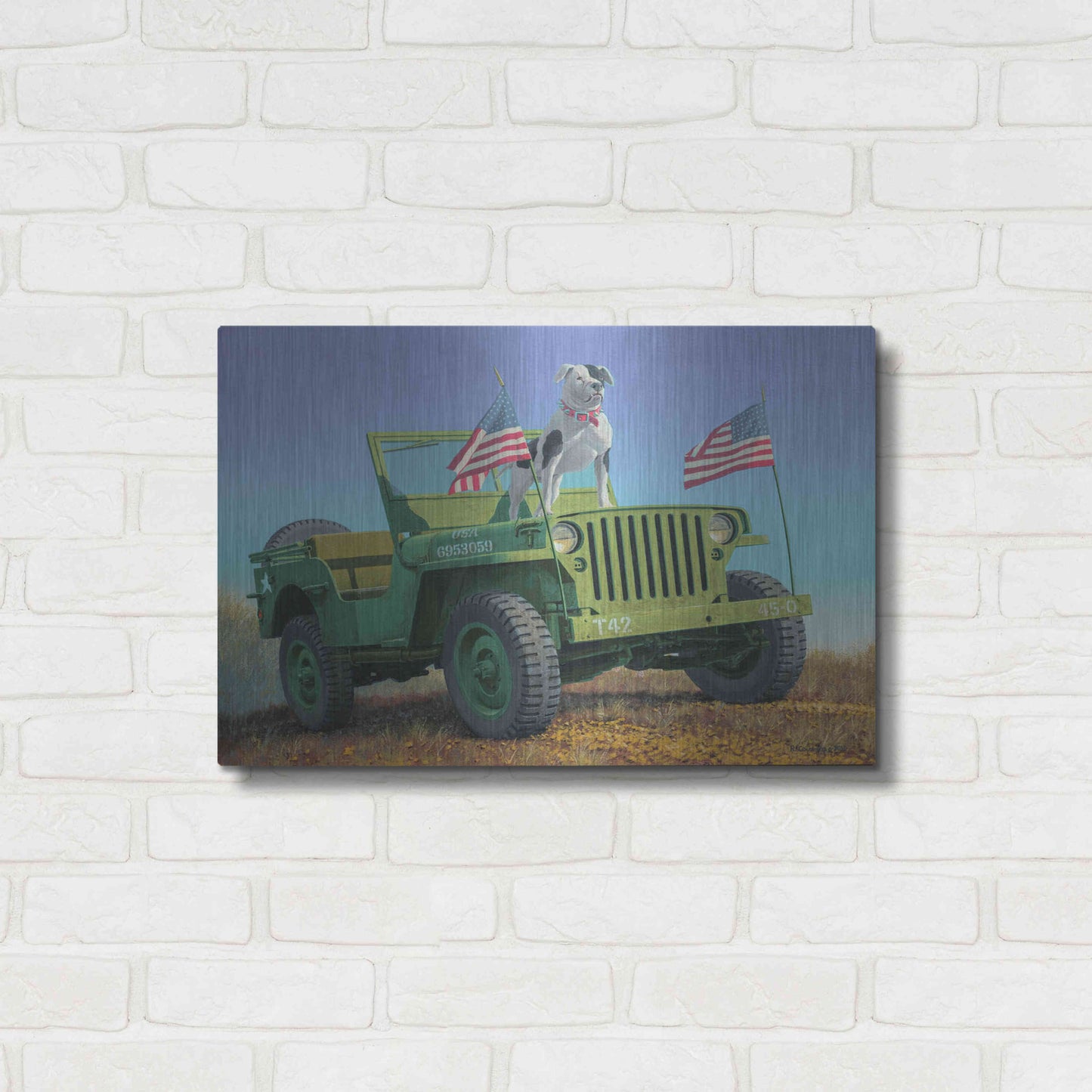 Luxe Metal Art 'The Veteran' by Richard Courtney, Metal Wall Art,24x16