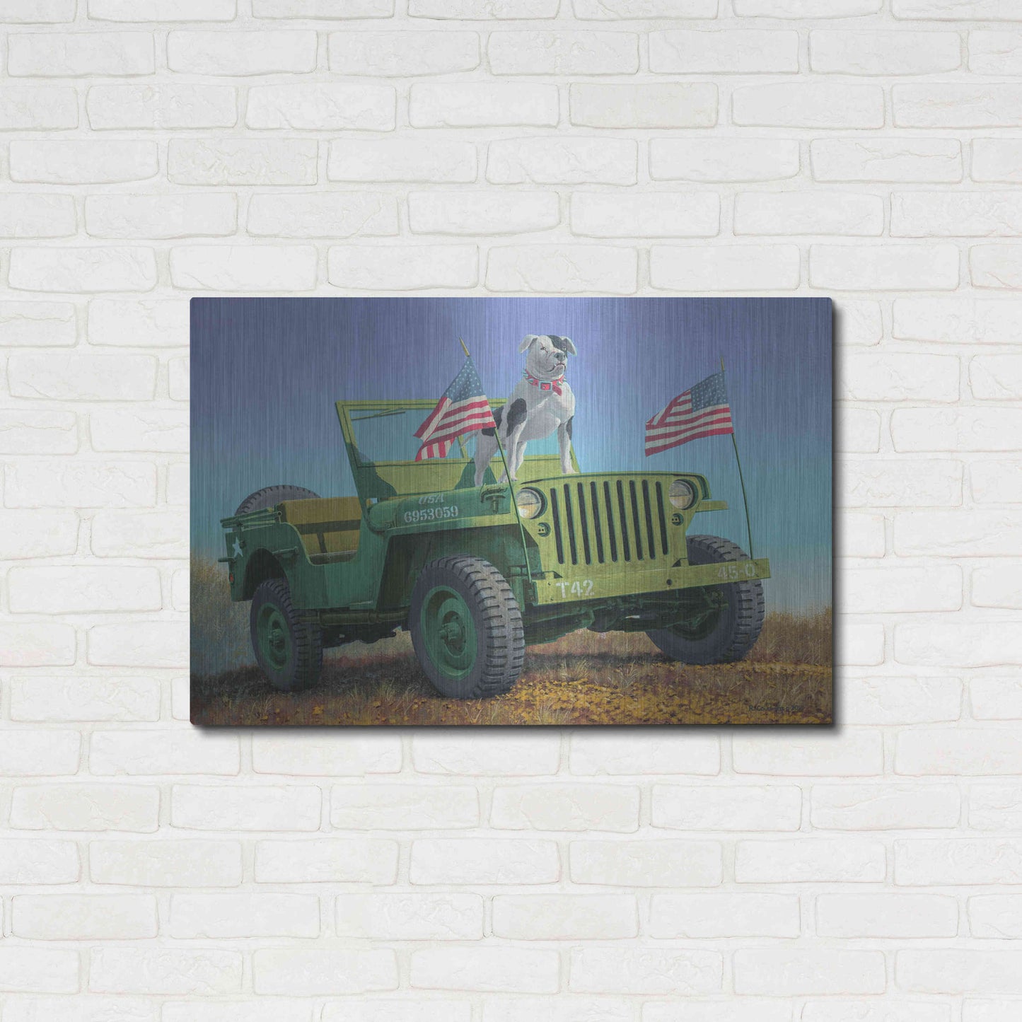 Luxe Metal Art 'The Veteran' by Richard Courtney, Metal Wall Art,36x24