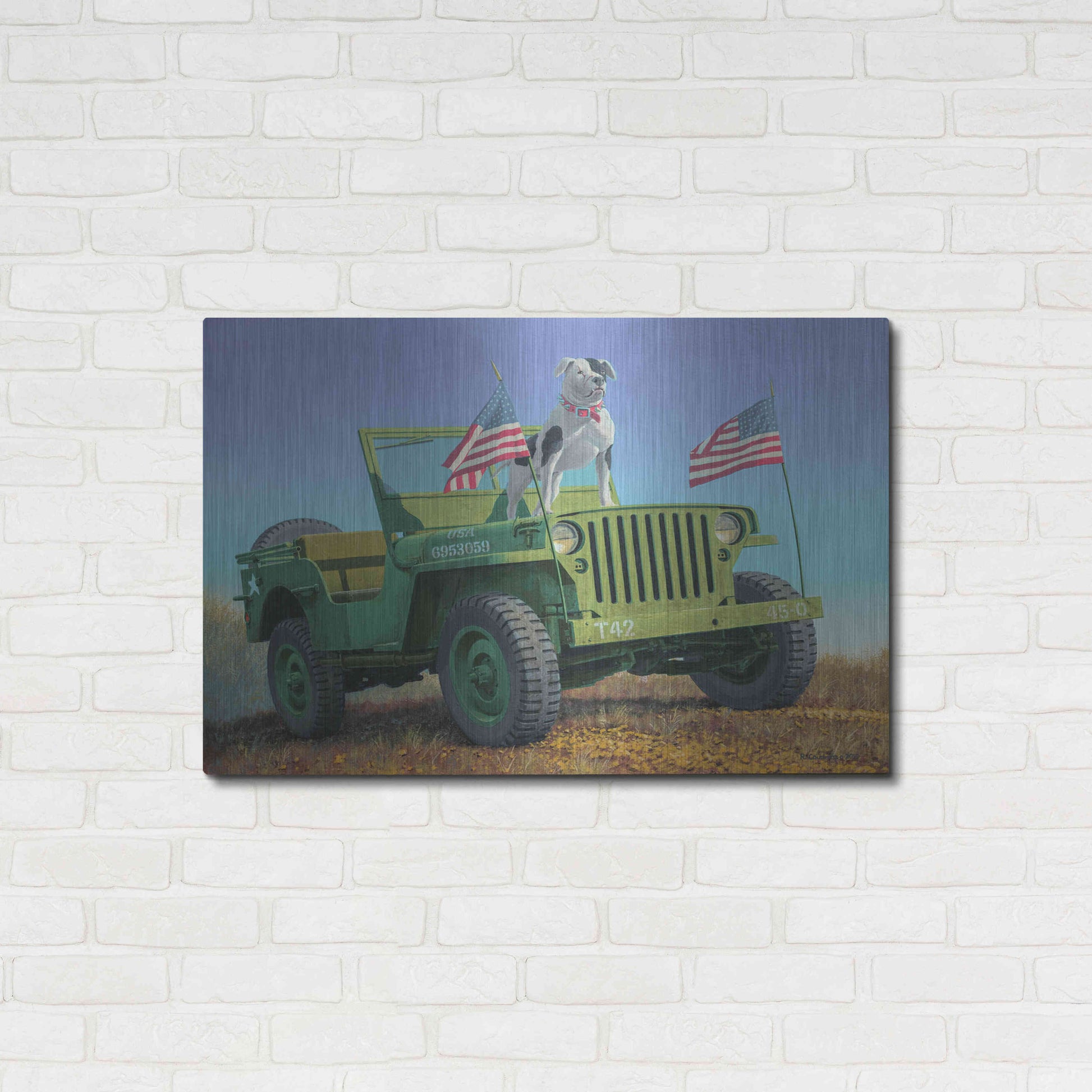 Luxe Metal Art 'The Veteran' by Richard Courtney, Metal Wall Art,36x24