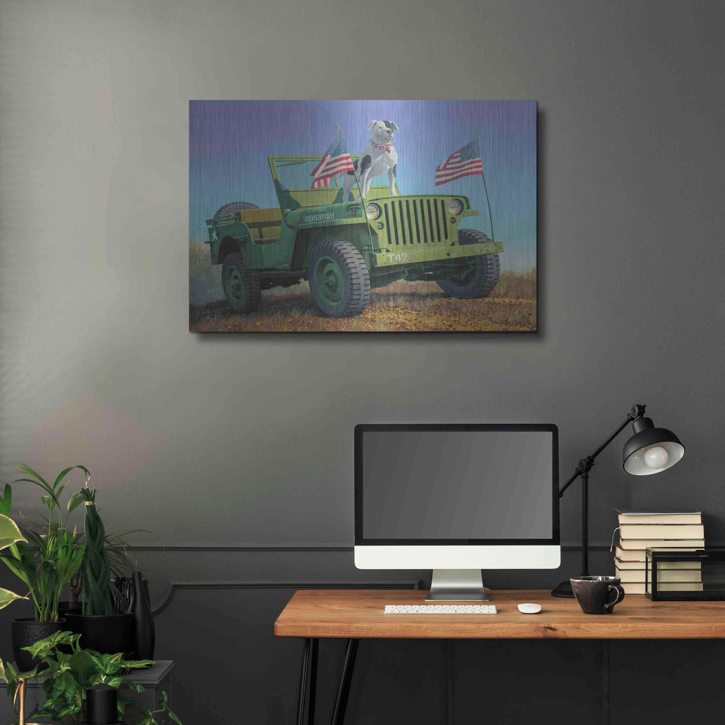 Luxe Metal Art 'The Veteran' by Richard Courtney, Metal Wall Art,36x24