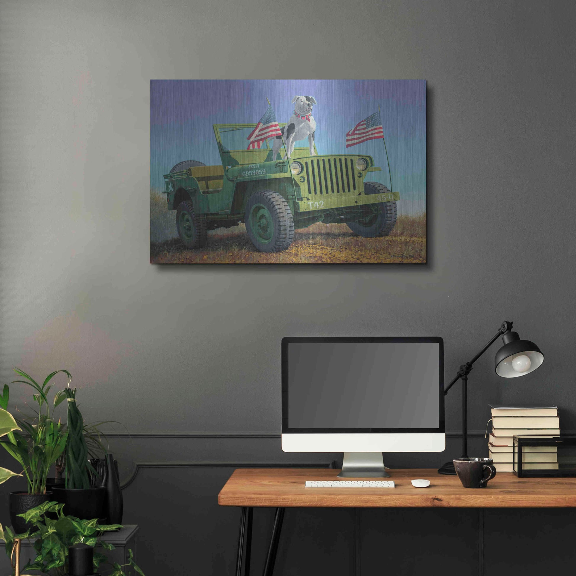 Luxe Metal Art 'The Veteran' by Richard Courtney, Metal Wall Art,36x24