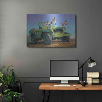 Luxe Metal Art 'The Veteran' by Richard Courtney, Metal Wall Art,36x24