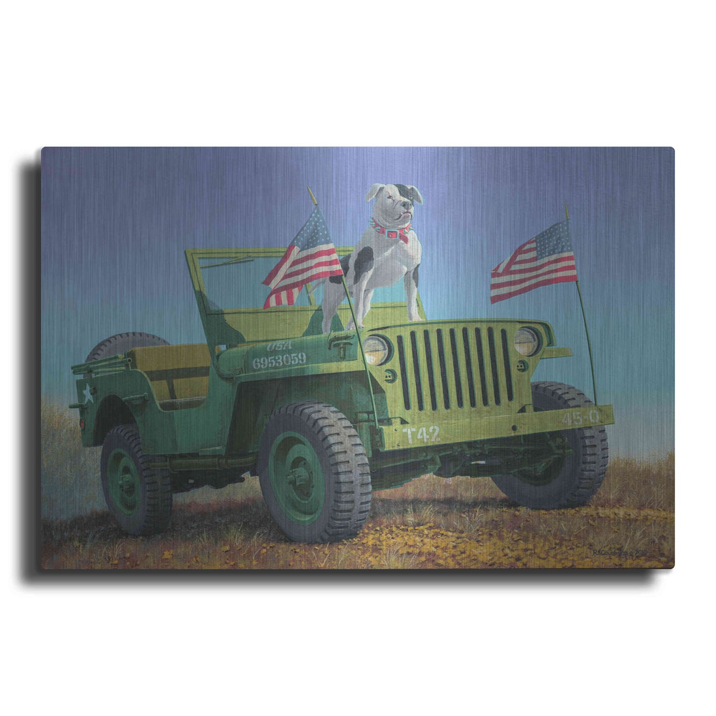 Luxe Metal Art 'The Veteran' by Richard Courtney, Metal Wall Art