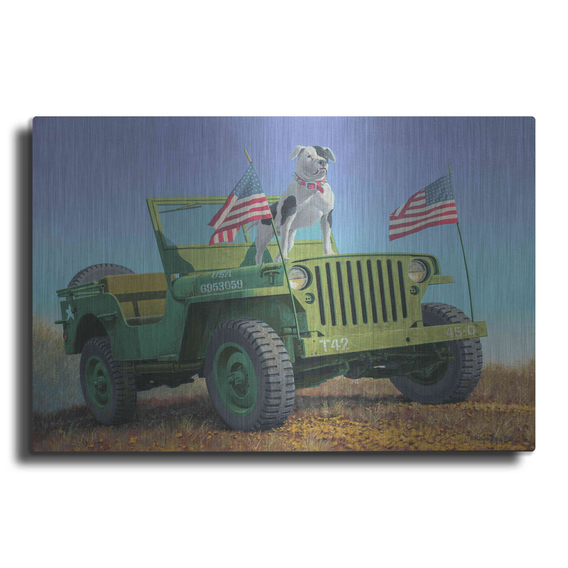 Luxe Metal Art 'The Veteran' by Richard Courtney, Metal Wall Art
