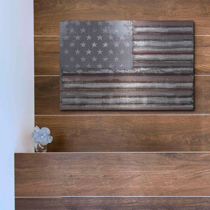 Luxe Metal Art 'Rusty Flag' by Karen Smith, Metal Wall Art,16x12