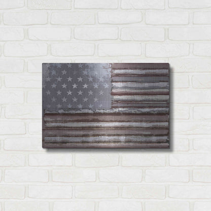 Luxe Metal Art 'Rusty Flag' by Karen Smith, Metal Wall Art,24x16