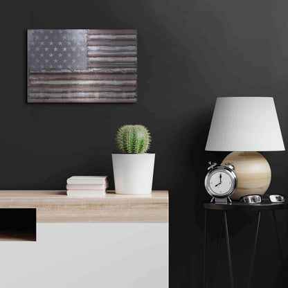 Luxe Metal Art 'Rusty Flag' by Karen Smith, Metal Wall Art,24x16