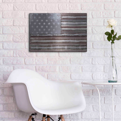 Luxe Metal Art 'Rusty Flag' by Karen Smith, Metal Wall Art,24x16