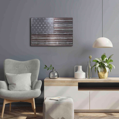 Luxe Metal Art 'Rusty Flag' by Karen Smith, Metal Wall Art,24x16