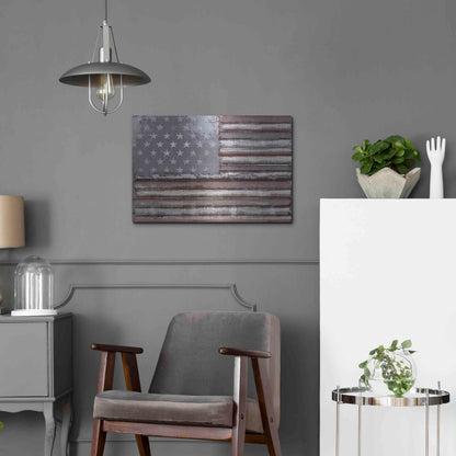 Luxe Metal Art 'Rusty Flag' by Karen Smith, Metal Wall Art,24x16