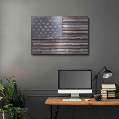 Luxe Metal Art 'Rusty Flag' by Karen Smith, Metal Wall Art,36x24