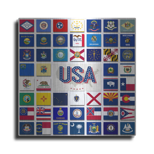 Luxe Metal Art 'USA' by Irena Orlov, Metal Wall Art