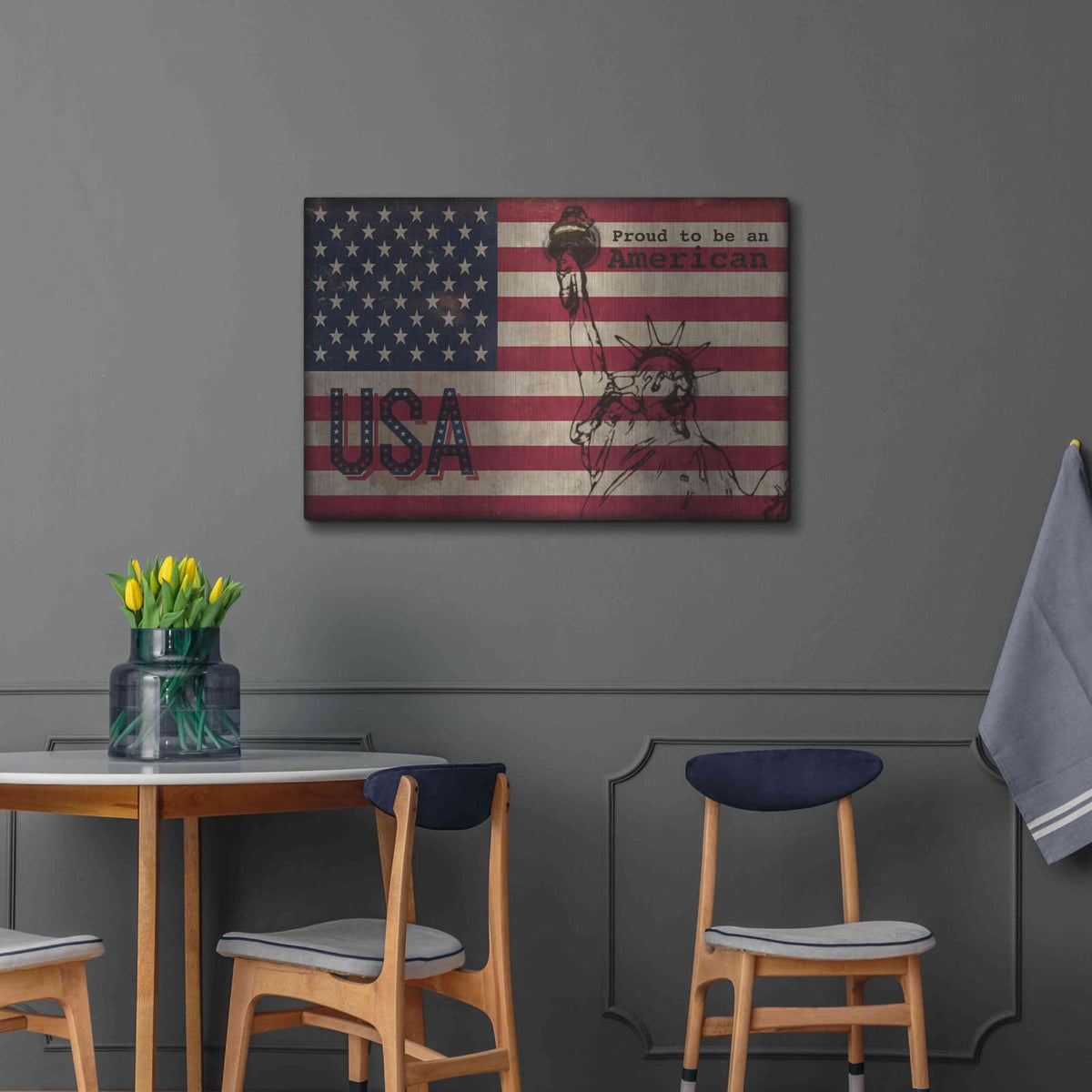 '2 Proud to be an American' by Irena Orlov – Metal Wall Art, 36x24 room view