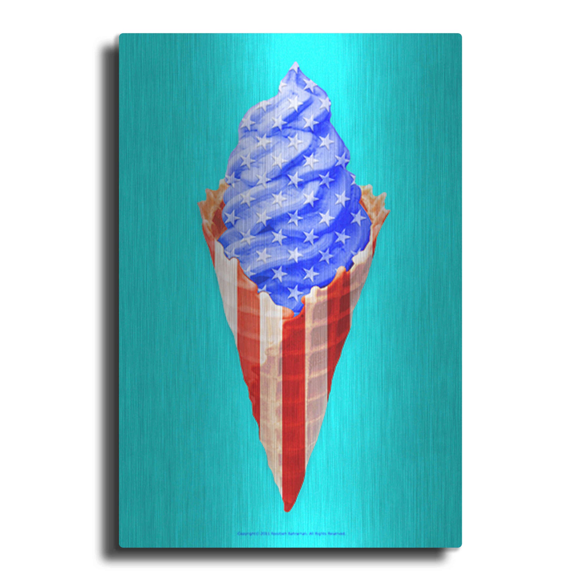 Luxe Metal Art 'American Cone' by Roozbeh Bahramali, Metal Wall Art