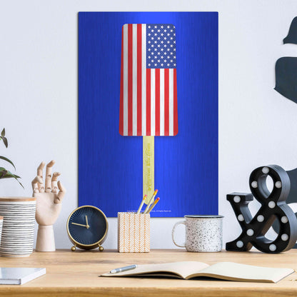 Luxe Metal Art 'American Ice Cream' by Roozbeh Bahramali, Metal Wall Art,12x16