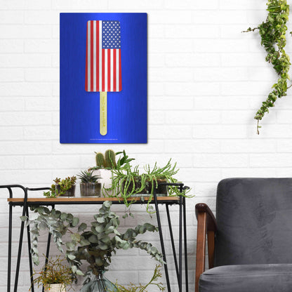 Luxe Metal Art 'American Ice Cream' by Roozbeh Bahramali, Metal Wall Art,12x16