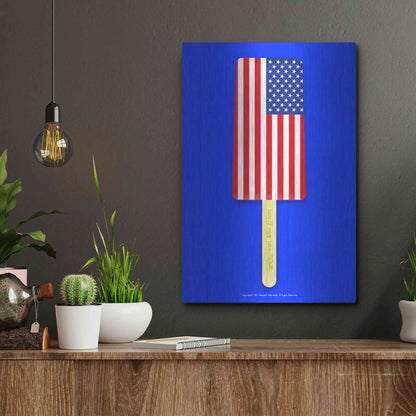 Luxe Metal Art 'American Ice Cream' by Roozbeh Bahramali, Metal Wall Art,12x16