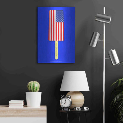 Luxe Metal Art 'American Ice Cream' by Roozbeh Bahramali, Metal Wall Art,16x24