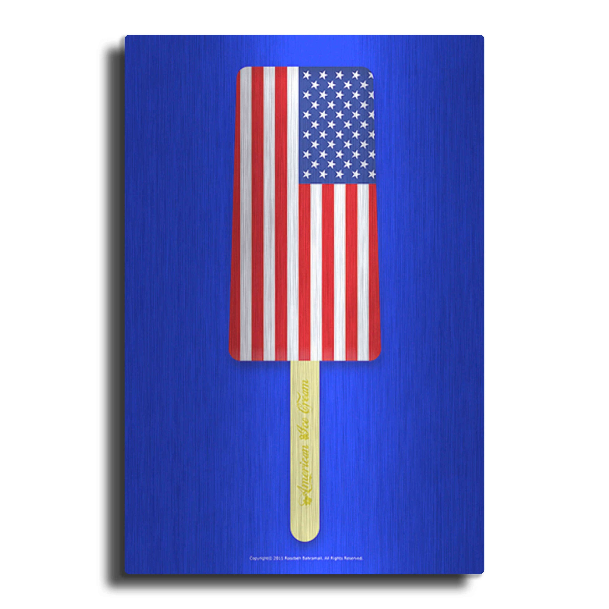 Luxe Metal Art 'American Ice Cream' by Roozbeh Bahramali, Metal Wall Art