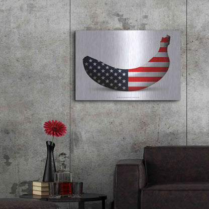 Luxe Metal Art 'American Banana' by Roozbeh Bahramali, Metal Wall Art,36x24