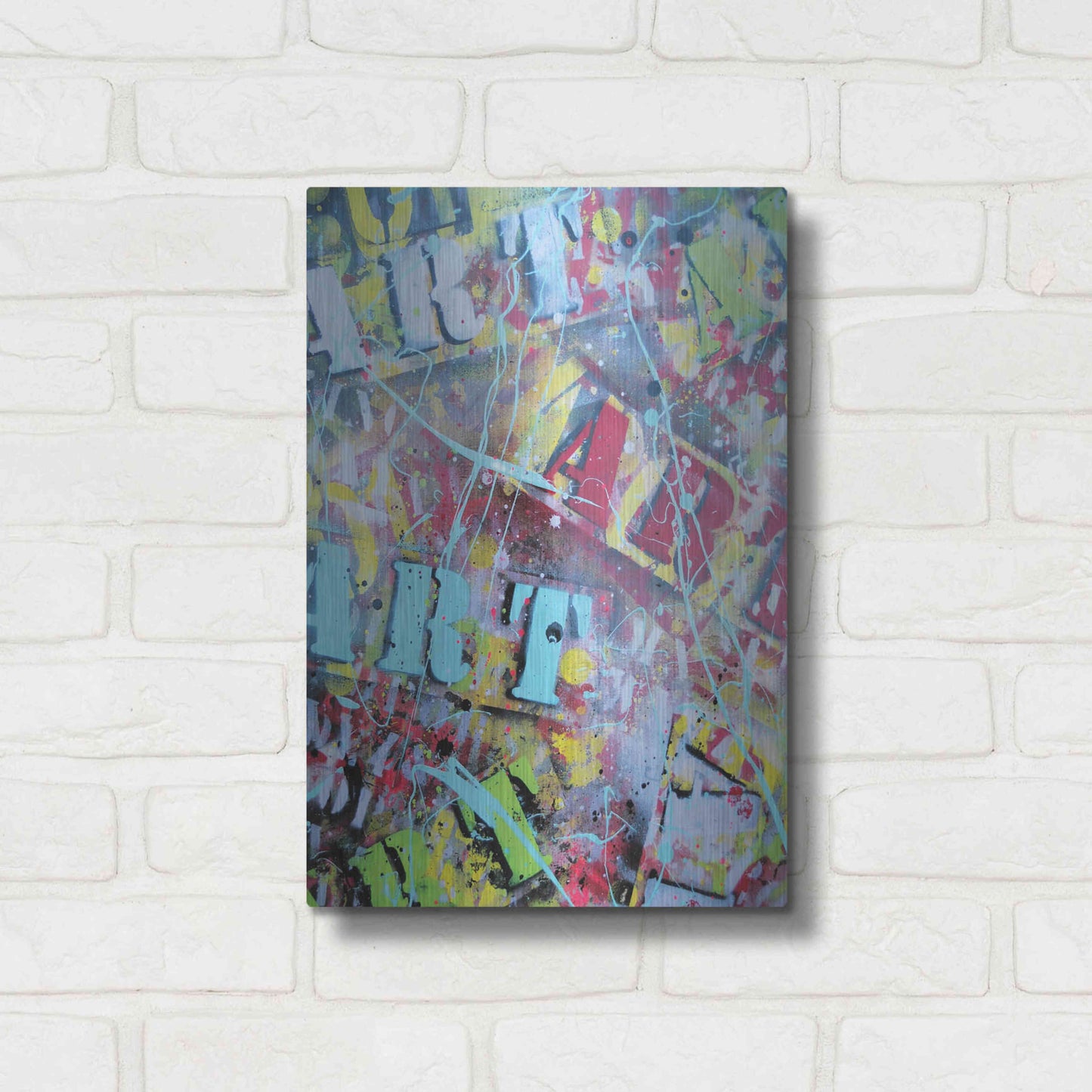 Luxe Metal Art 'Art as Brushstrokes' by David Drioton, Metal Wall Art,12x16