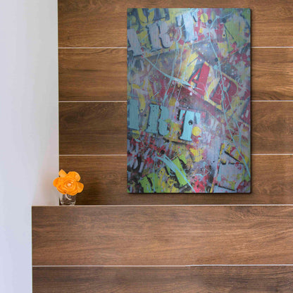 Luxe Metal Art 'Art as Brushstrokes' by David Drioton, Metal Wall Art,12x16