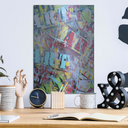 Luxe Metal Art 'Art as Brushstrokes' by David Drioton, Metal Wall Art,12x16