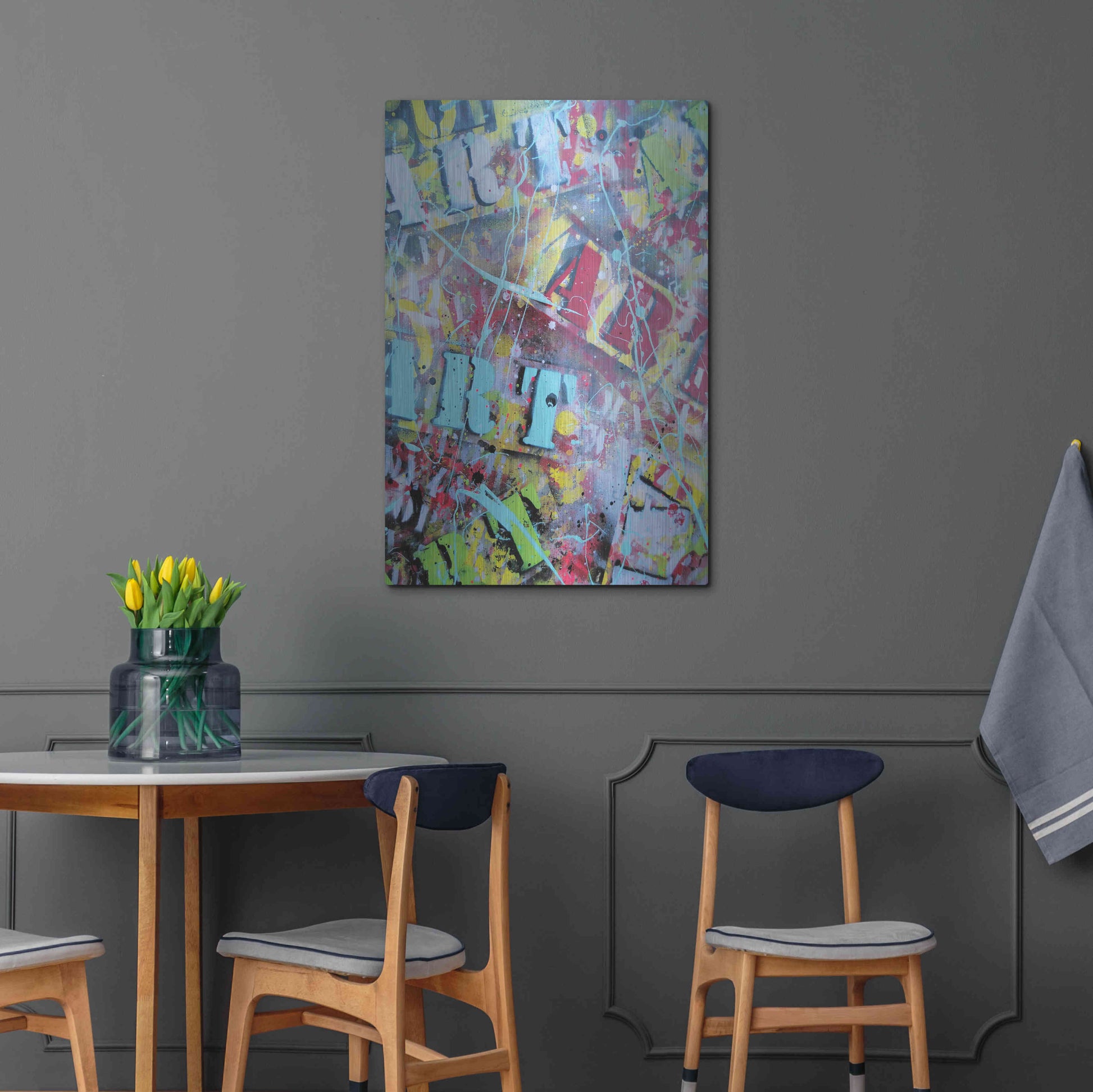 Luxe Metal Art 'Art as Brushstrokes' by David Drioton, Metal Wall Art,24x36